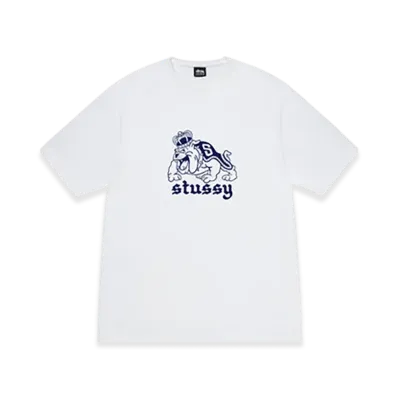 Stussy Bulldog Tee "White"
