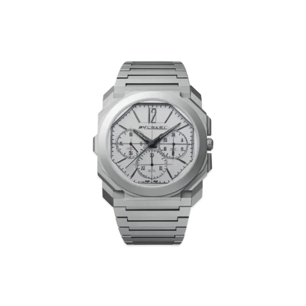 BVLGARI Octo Finissimo Chrono GMT 10th "Gray/Titanium/Silver"