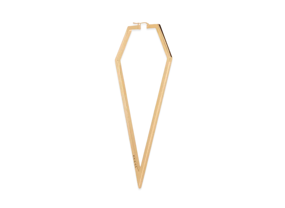 GUCCI Large Single Triangle Earrings "Gold"