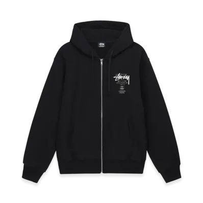 Stussy DSM World Tour Zip Hoodie 2022 "Black"