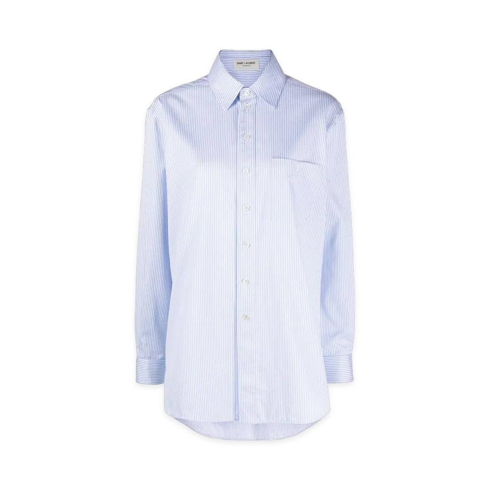 Saint Laurent Women's Shirts "Clear Blue"