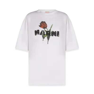 MARNI Women's Cotton Oversize T-Shirt "White"