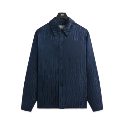 Kith Jacquard Faille Long Sleeve Boxy Collared Overshirt "Nocturnal"