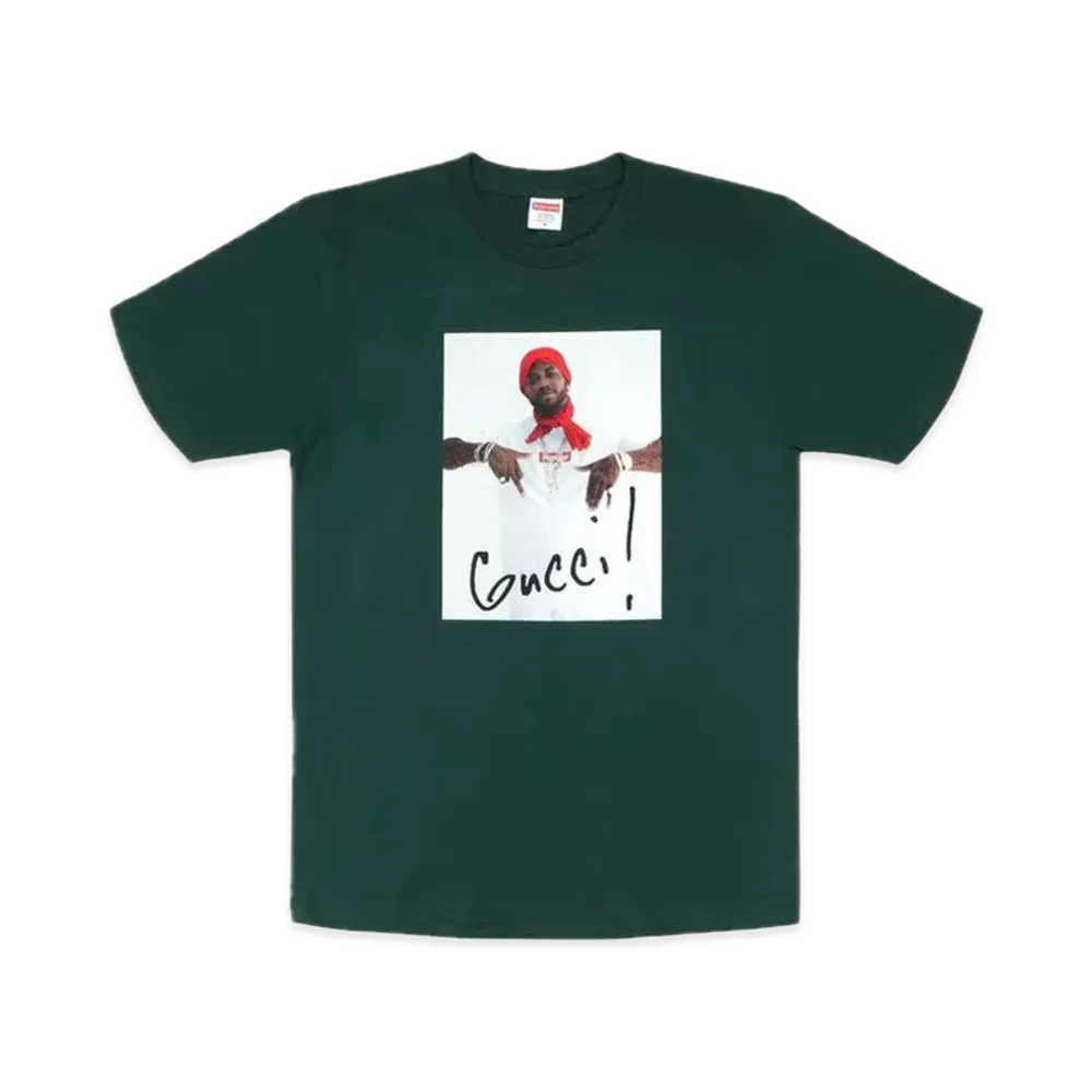 シュプリーム グッチ メイン Tシャツ "グリーン"