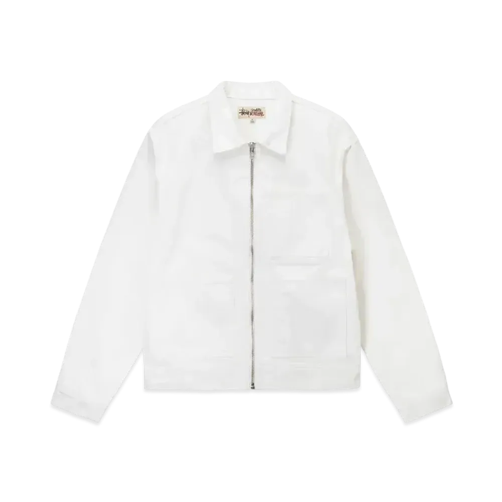 Stussy Overdyed Zip Work Jacket "Bone"