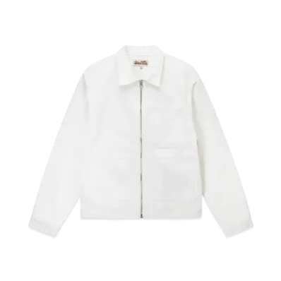 Stussy Overdyed Zip Work Jacket "Bone"