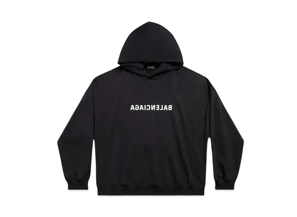 BALENCIAGA Women's Mirror Balenciaga Hoodie Oversized "Black"