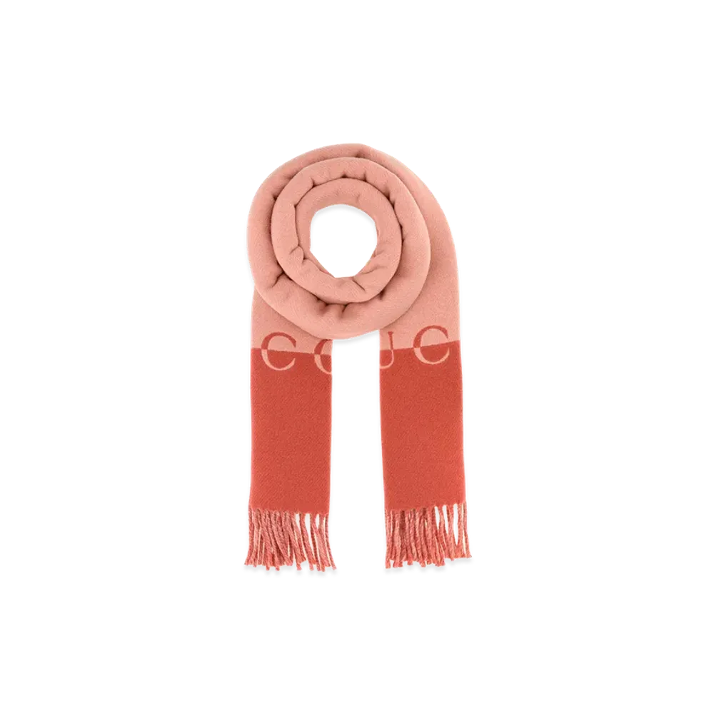 GUCCI Women's Two-Tone Wool Blend Scarf "Pink"
