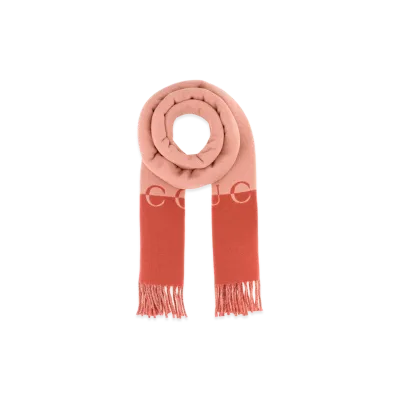 GUCCI Women's Two-Tone Wool Blend Scarf "Pink"