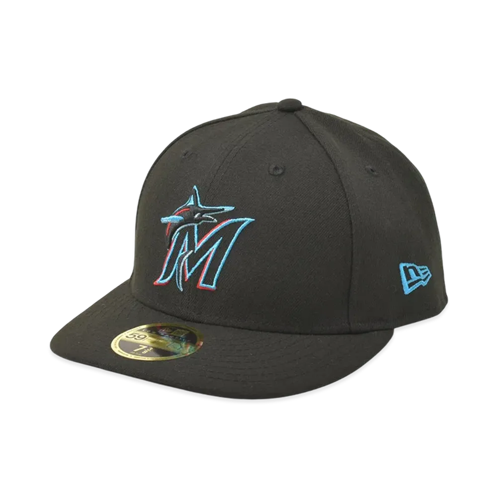 NEW ERA MLB On Field Low Profile 59Fifty Authentic Collection Cap "Marlins Black/Blue"