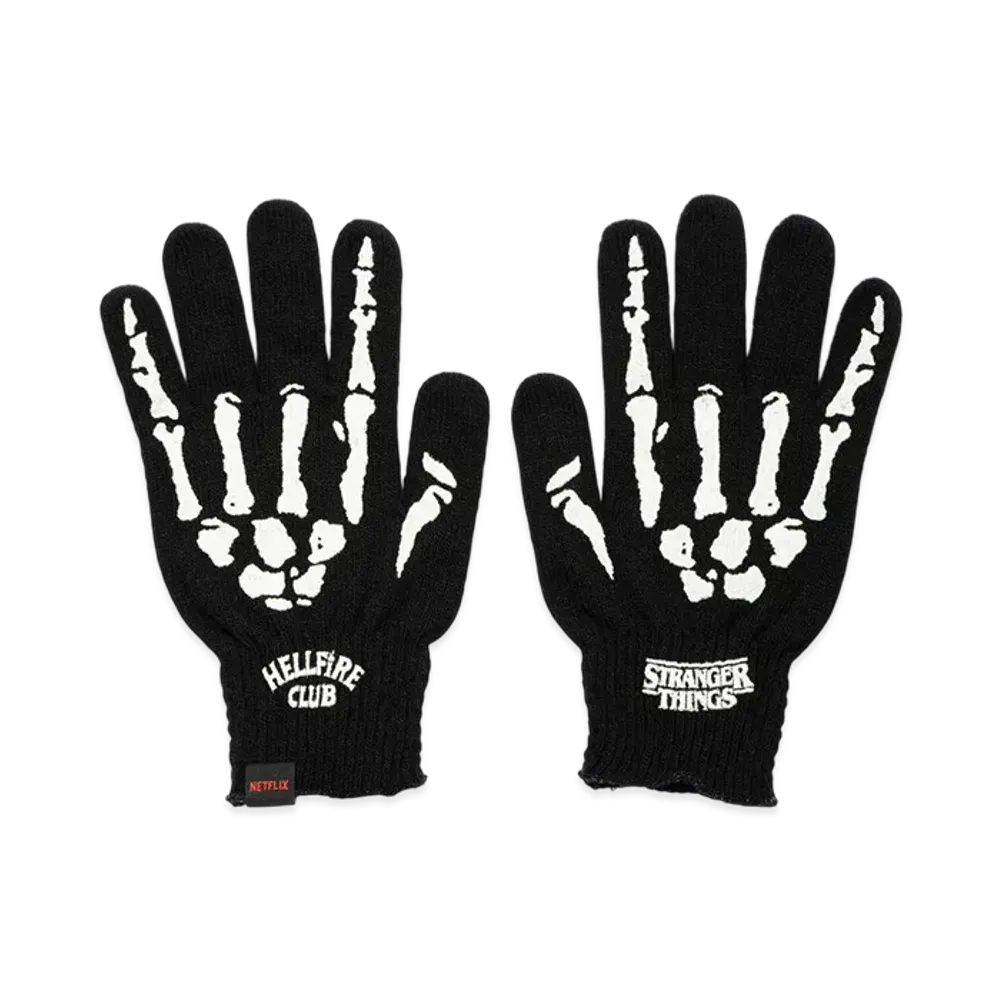 Netflix Stranger Things x V.A. Gloves Hellfire club "Black"
