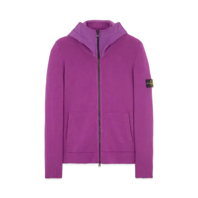 Stone Island 531A3 LAMBSWOOL WITH NASLAN HOOD "Magenta"