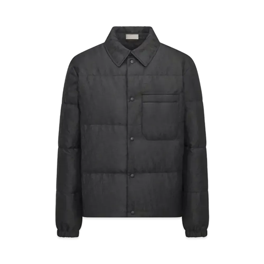 Dior Oblique Puffer Over Shirt Technical Jacquard "Black"