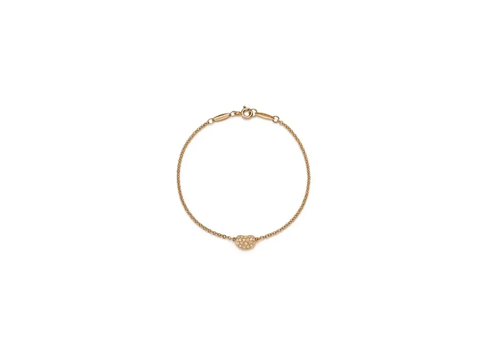 Tiffany & Co. Elsa Peretti Bean Design Bracelet with Diamonds 18K "Yellow Gold"
