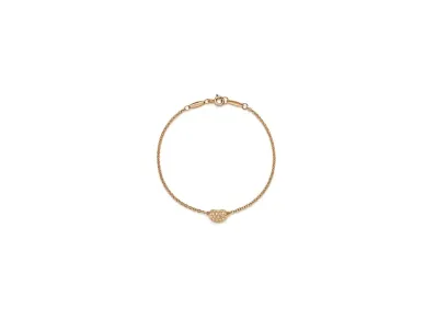 Tiffany & Co. Elsa Peretti Bean Design Bracelet with Diamonds 18K "Yellow Gold"