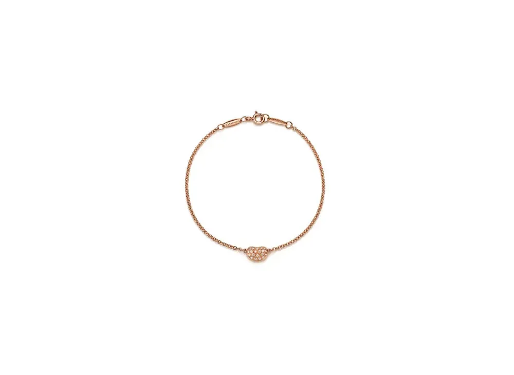 Tiffany & Co. Elsa Peretti Bean Design Bracelet with Diamonds 18K "Rose Gold"