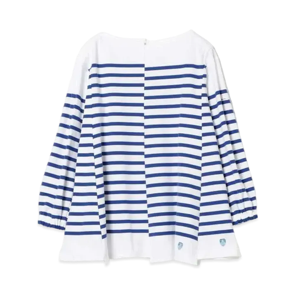 ORCIVAL x BEAMS COUTURE / A-Line Tops "Blue Border"