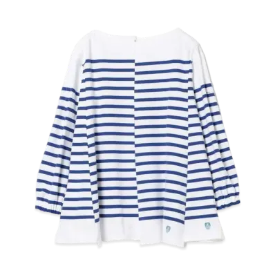 ORCIVAL x BEAMS COUTURE / A-Line Tops "Blue Border"