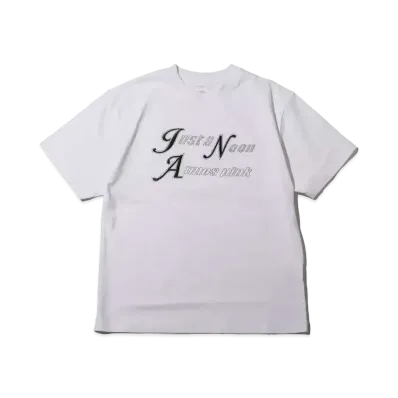 atmos pink x Just A Noon Rhinestone Logo T-Shirt "White"