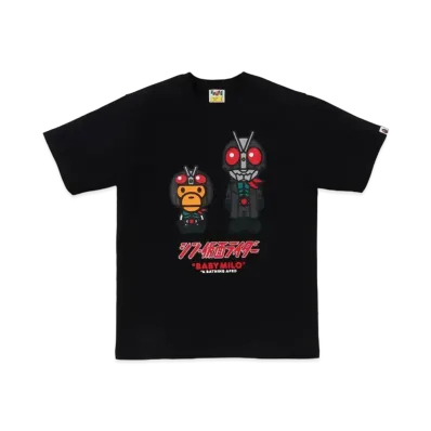 A BATHING APE x Shin Kamen Rider No.2 Baby Milo Tee "Black"