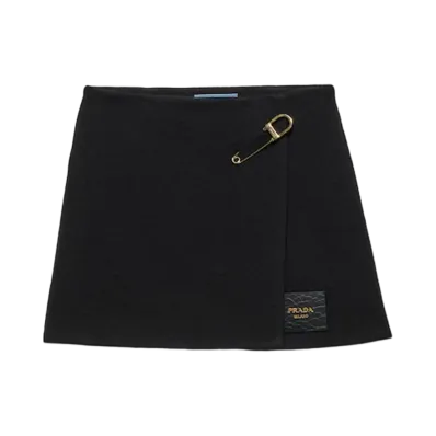 PRADA Women's Twill Miniskirt "Black"