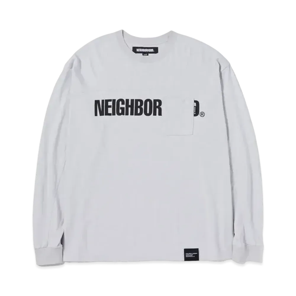 NEIGHBORHOOD Logo Print Crewneck LS "Gray"