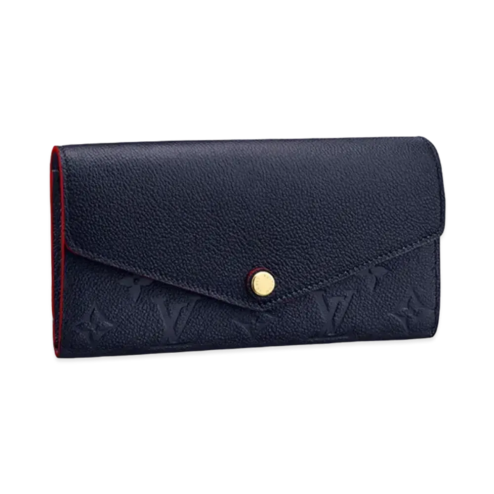 Louis Vuitton Sarah Wallet Monogram Empreinte Leather "Marine Rouge"