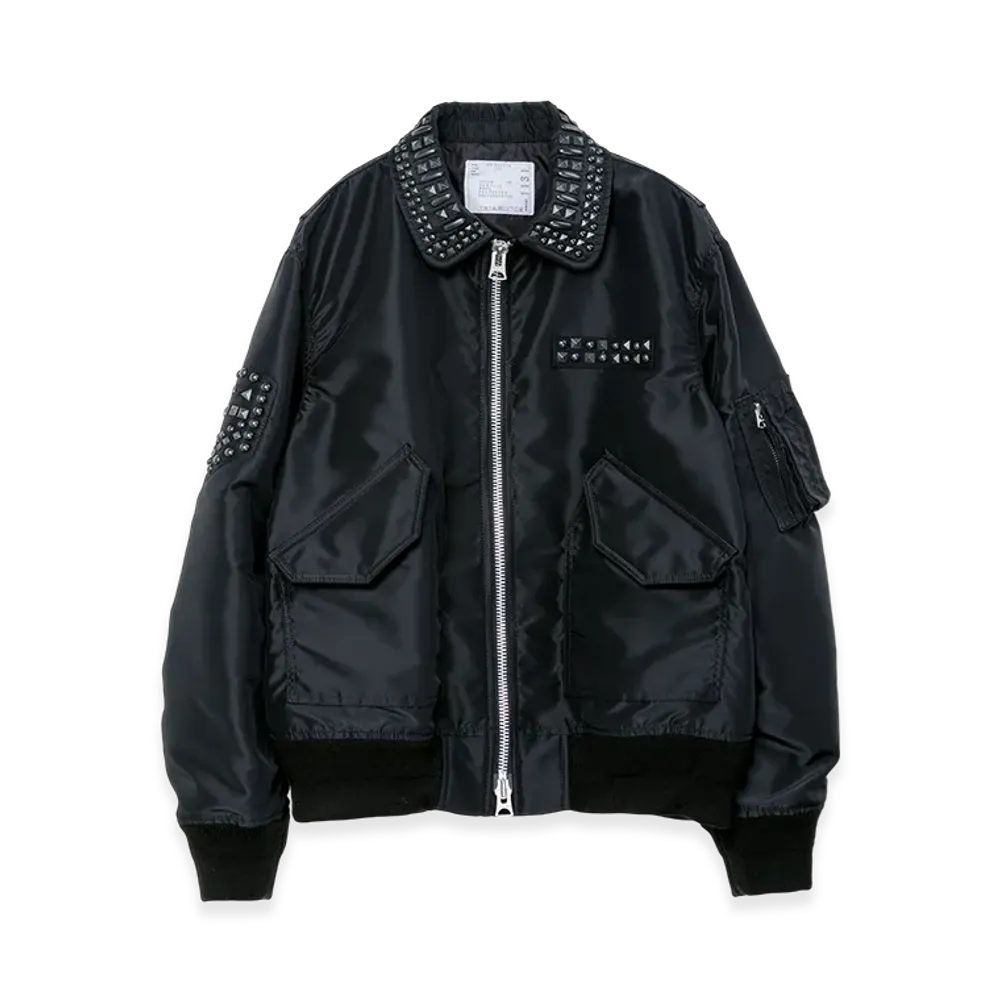 sacai Studded Nylon Twill Blouson "Black"