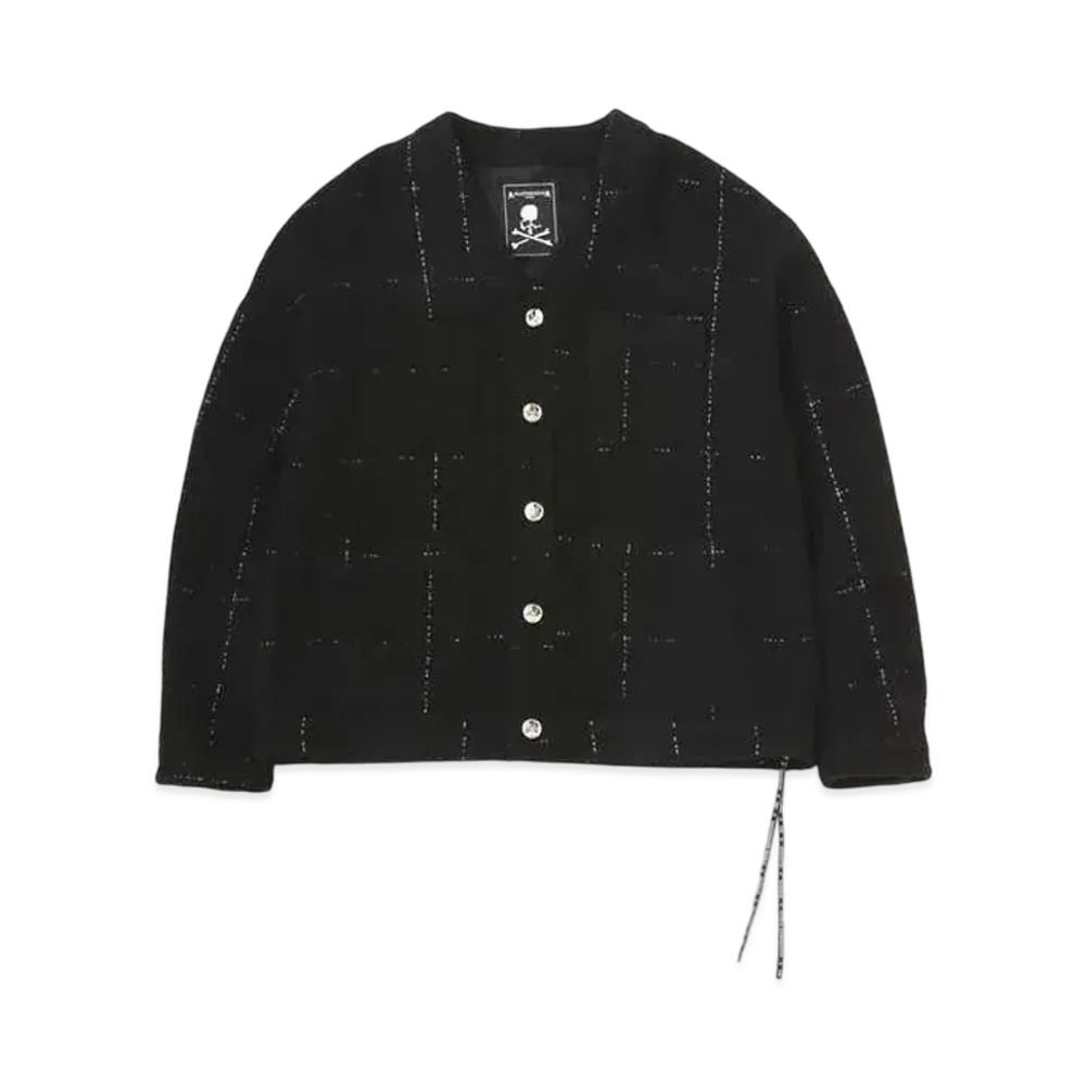 mastermind WORLD Tweed Cardigan "Black"