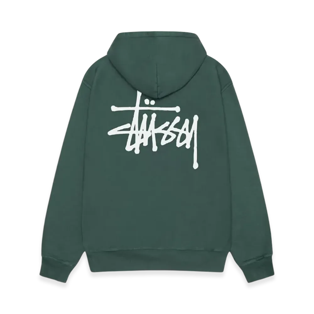 Stussy Basic Stussy Pigment Dyed Hoodie "Forest"