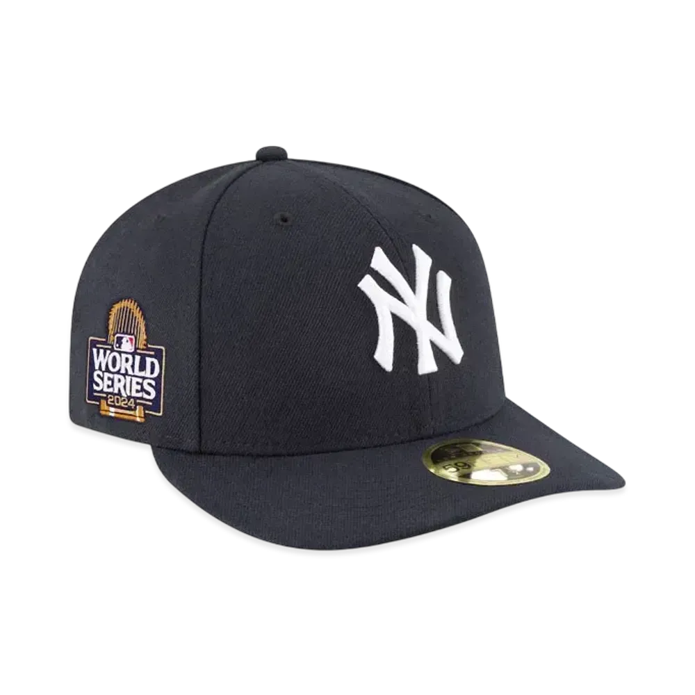 New Era Men's New York Yankees 2024 World Series Side Patch Low Profile 59Fifty Fitted Hat "Navy"