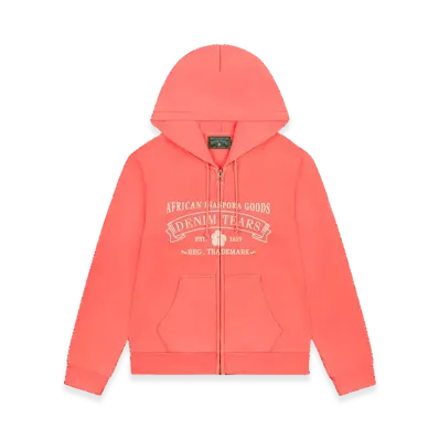DENIM TEARS ADG Zip Hoodie "Sea Coral"