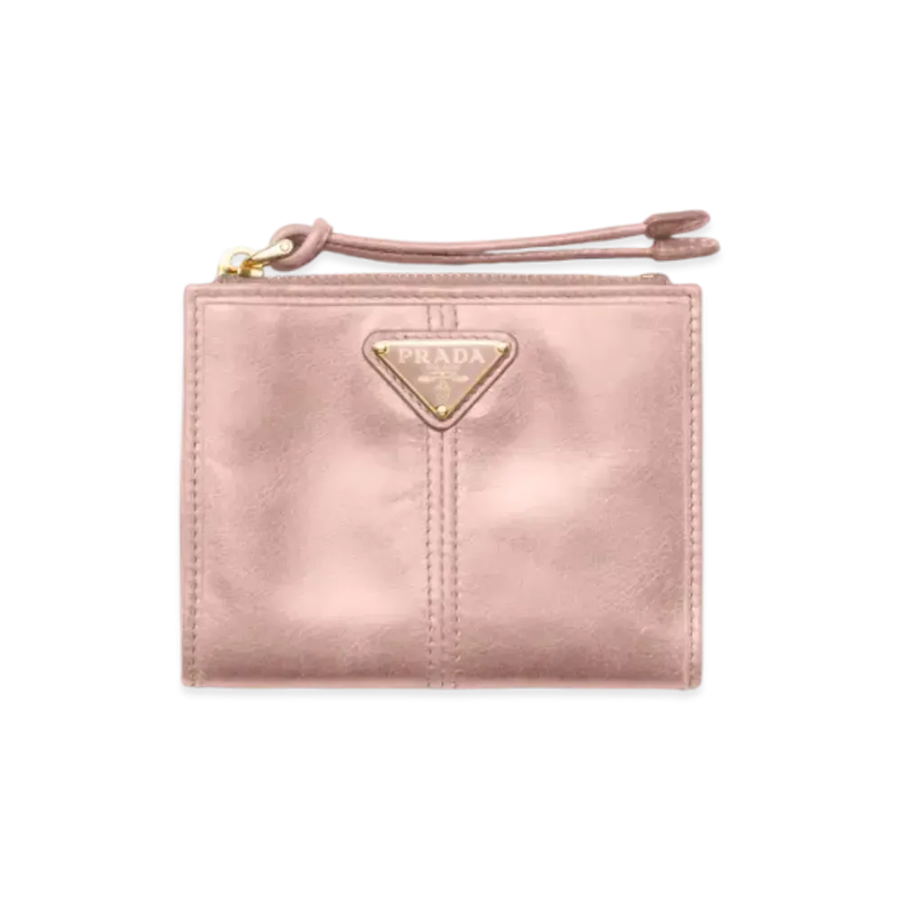 PRADA Small Leather Wallet "Pink"