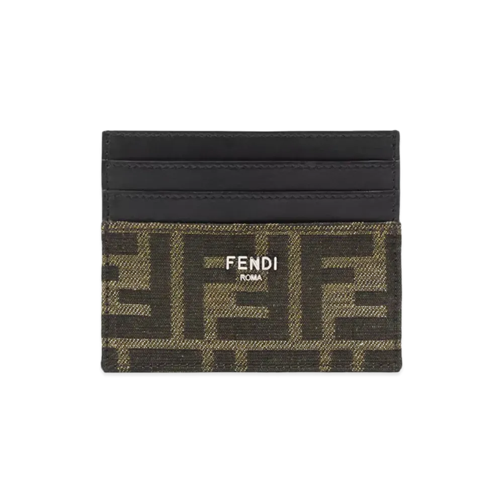 FENDI FF Jacquandi Card Holder "Brown"