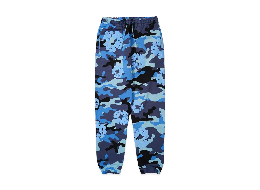 DENIM TEARS Blue Camo Cotton Wreath Sweatpant "Blue Camo"