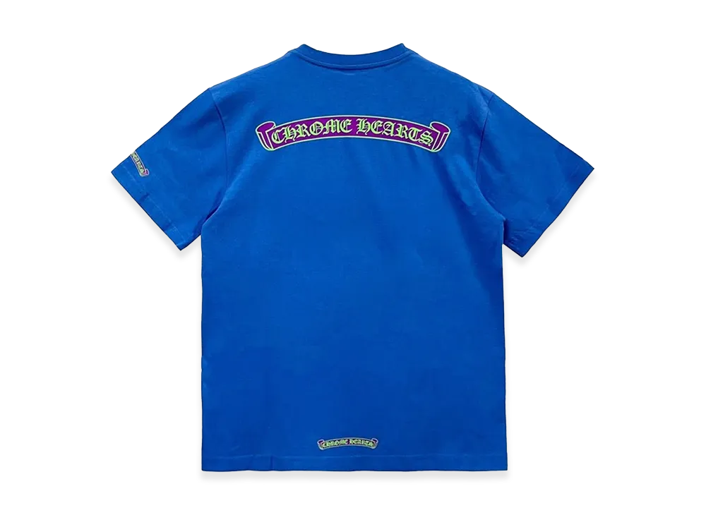 Chrome Hearts Scroll Label Logo T-Shirt "Blue"