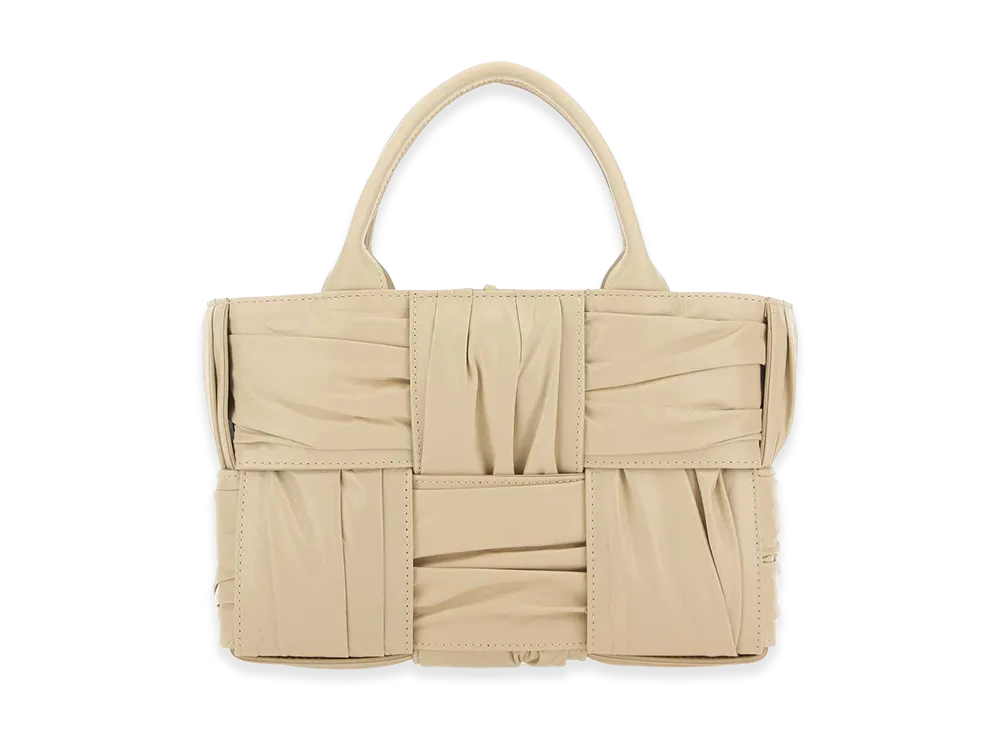 Bottega Veneta Women's Leather Mini Arco Handbag "Beige"