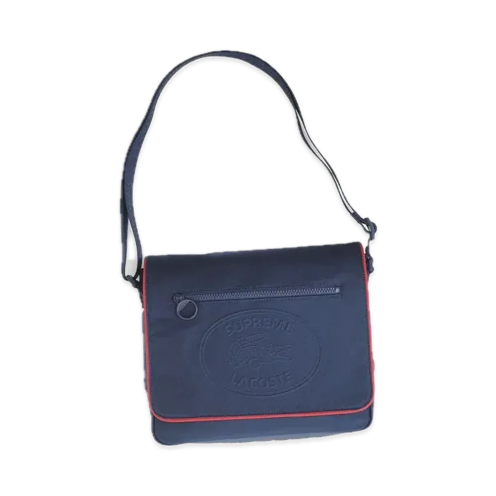 Supreme x LACOSTE Small Messenger Bag "Navy"