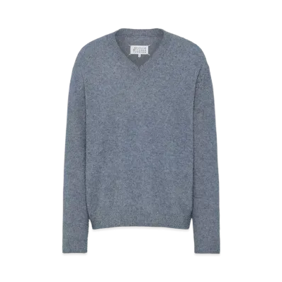 Maison Margiela Men's Pile Knit Sweater "Blue Jeans"