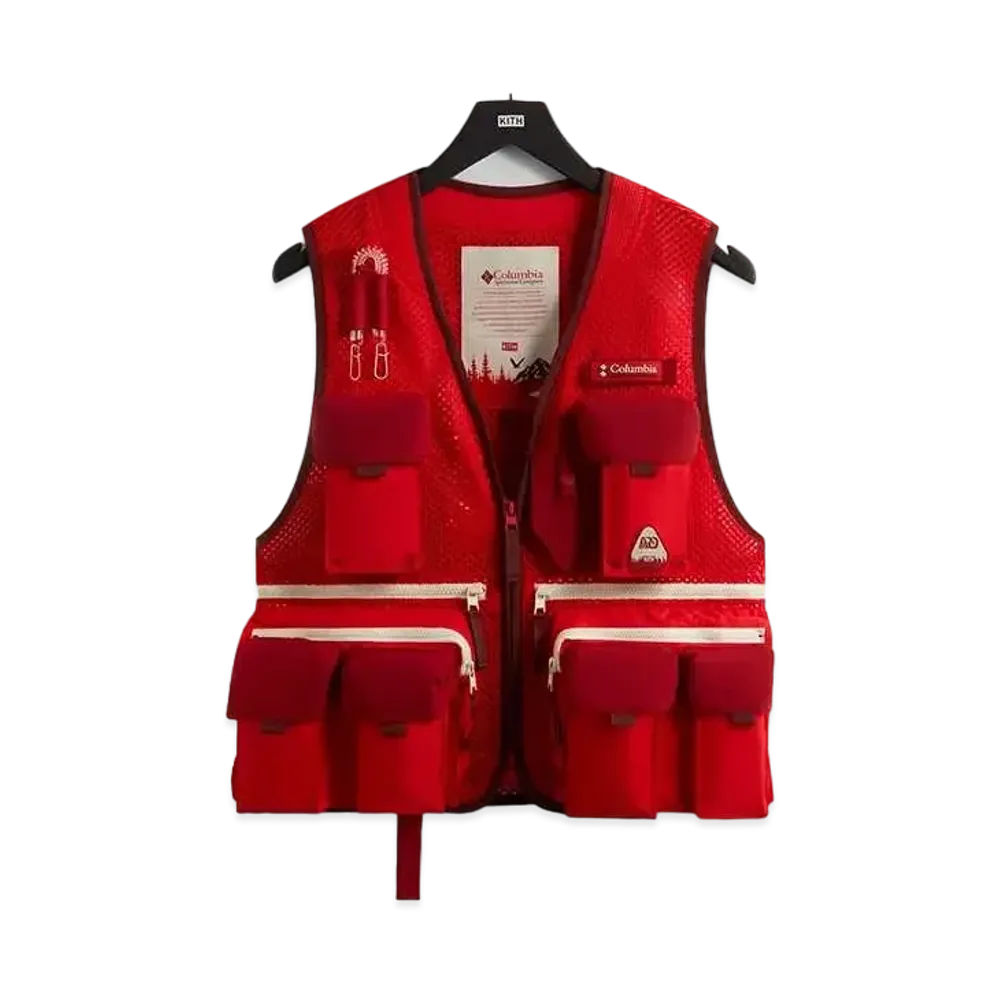Kith x Columbia Utility Vest "Bright Red"