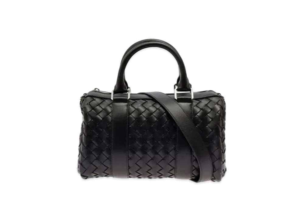 Bottega Veneta Mini Intrecciato Leather Duffel Bag "Black"