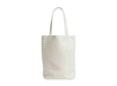 Bottega Veneta Small Intrecciato North-South Tote "White"