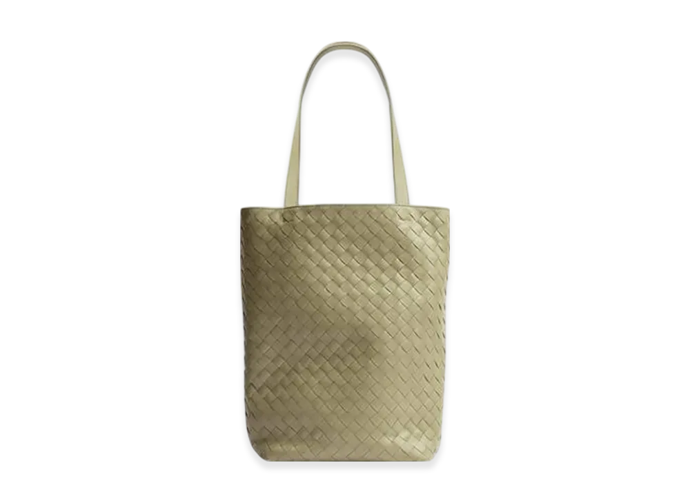 Bottega Veneta Small Intrecciato North-South Tote "Travertine"