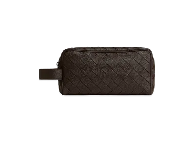 Bottega Veneta Intrecciato Travel Pouch "Fondente"