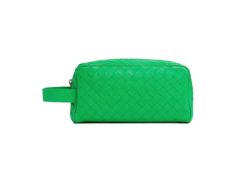 Bottega Veneta Intrecciato Travel Pouch "Parakeet"