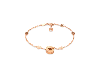 GUCCI Icon Heart Bracelet "Pink Gold"