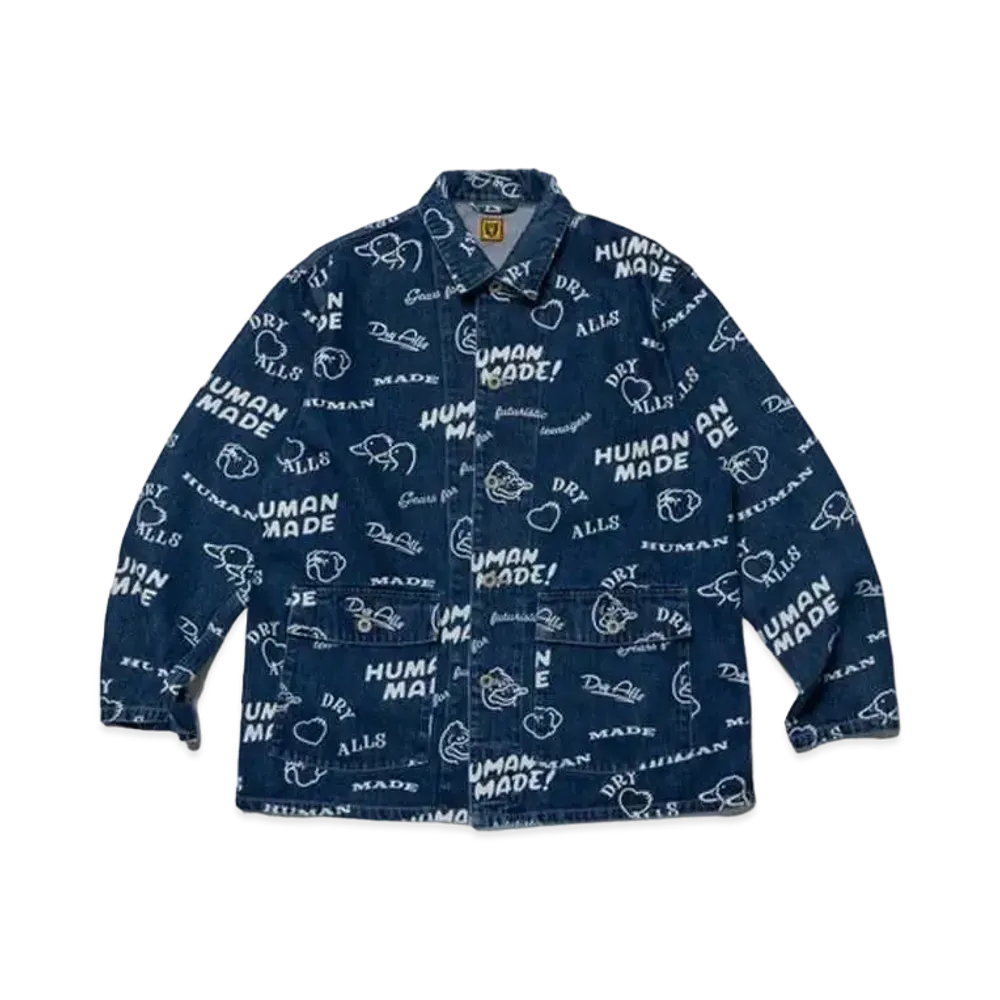 HUMAN MADE Printed Denim Coverall Jacket "Indigo"
