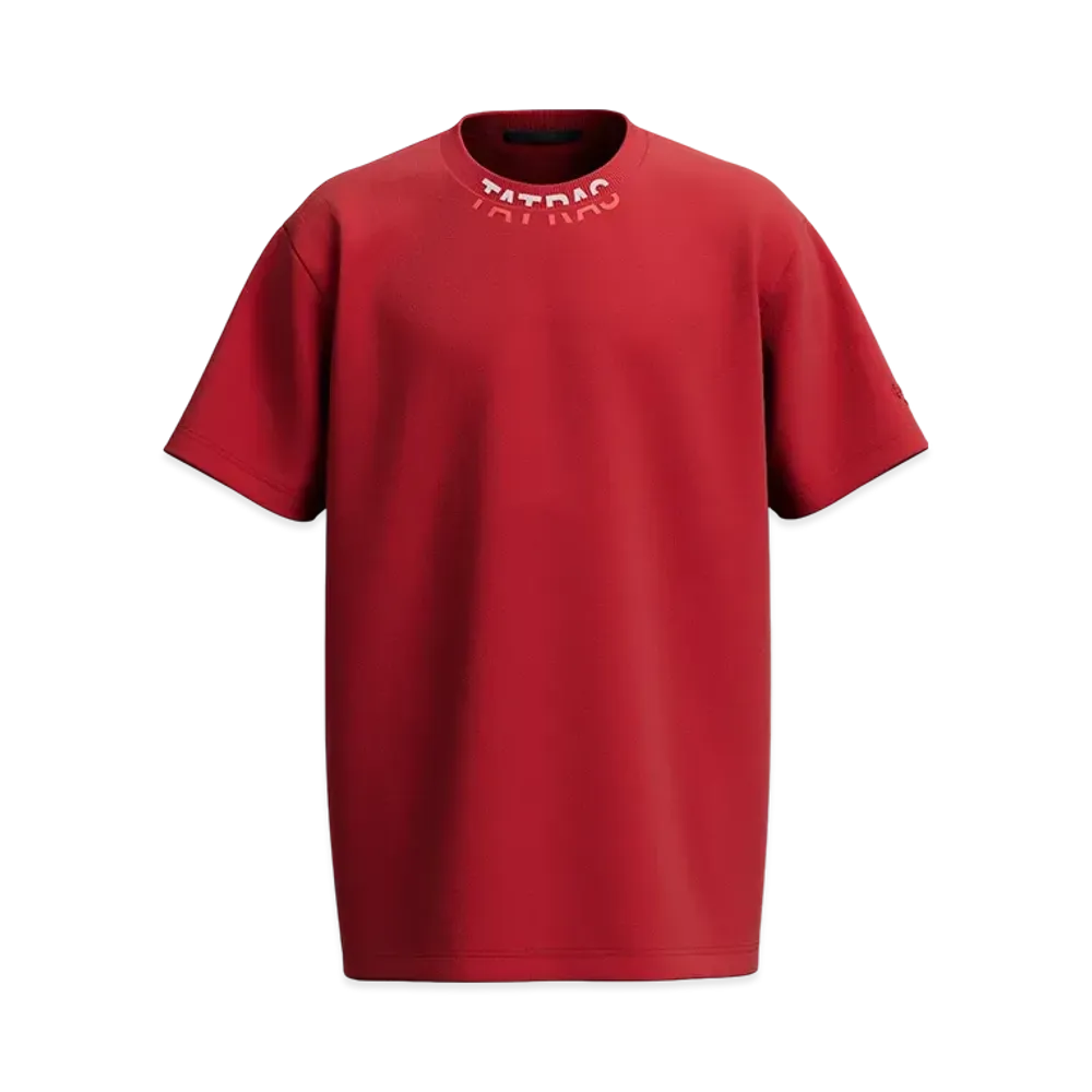 TATRAS Wand Neck Logo Print T-shirt "Red"