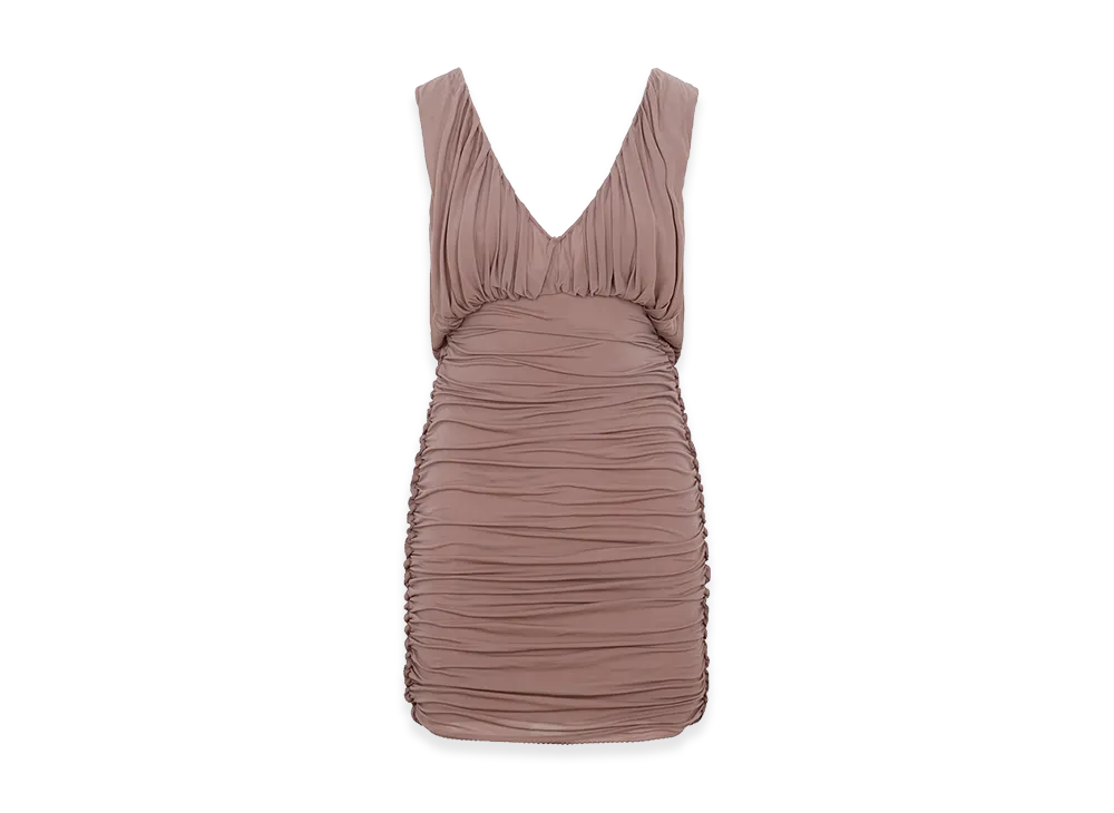 Saint Laurent Women's Vestito Drappeggiato "Pink"