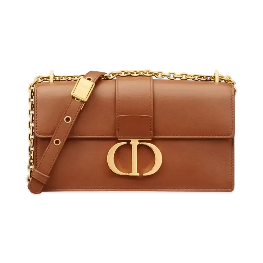 Dior 30 Montaigne East-West Bag Chain Saddle Calfskin "Golden"
